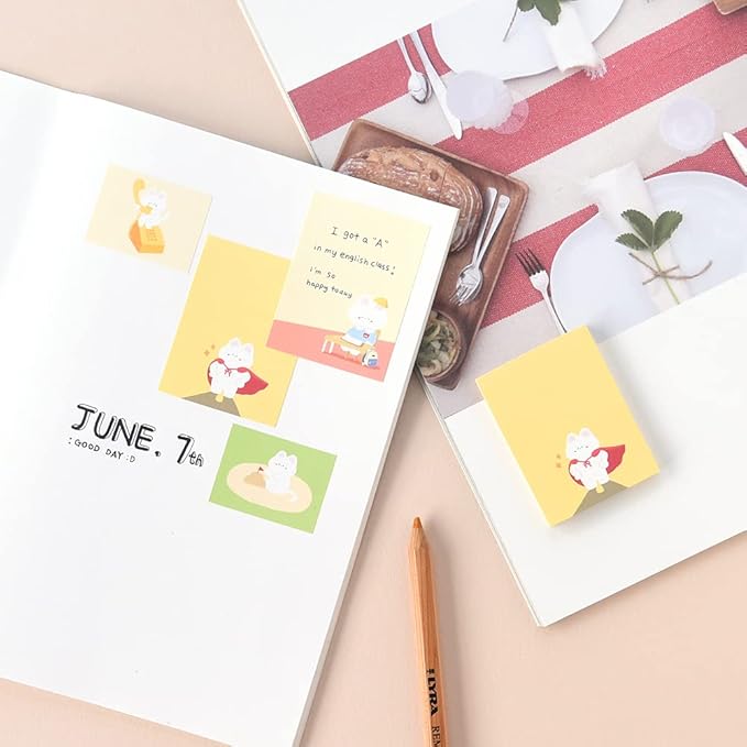 Monolike Gureum's Daily Life Sticky-it - 6p Set Self-Adhesive Memo Pad 50 Sheets