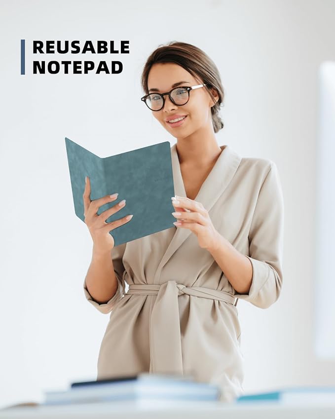 Portable Small White Board Dry Erase Board, Reusable 9.5 * 6.6in Notebook Memo, Office Home Supplies Desk Accessories MH760 (Blue)