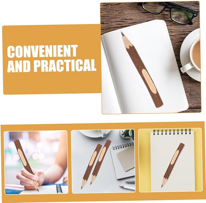Wooden Ballpoint Pens 17cm Biodegradable Tree Bark Surface Convenient Writing Multi-function Portable Pens 10pcs for Office and School Use