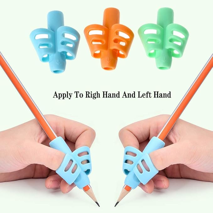 Pencil Grips for Kids Handwriting Pencil Grip Posture Correction Training Writing AIDS for Kids Toddler Preschoolers Students Children Special Needs (3 PCS) (3)