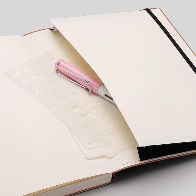AHGXG Dotted Journal 2 Pack - B5 Large Journal Dot Grid Notebook (7.6'' X 10'') with Thick 120gsm Dot Paper, Soft Leather Cover, Total 384 Pages, Inner Pocket, Black Pink