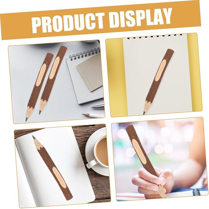 Ciieeo 10pcs Tree Bark Texture Wood Ballpoint Pens 17cm Small Portable Writing Pens Biodegradable for Office and School Use