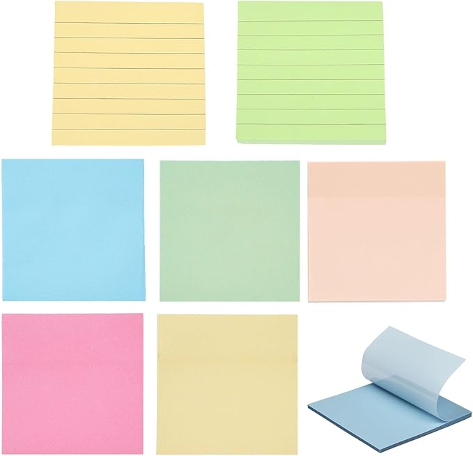 Post-it Sticky Notes,Bright Colors Sticky Note and Transparent Bible Sticky Notes,Study Supplies,Office School Supplies,Book Annotation 700 Sheets