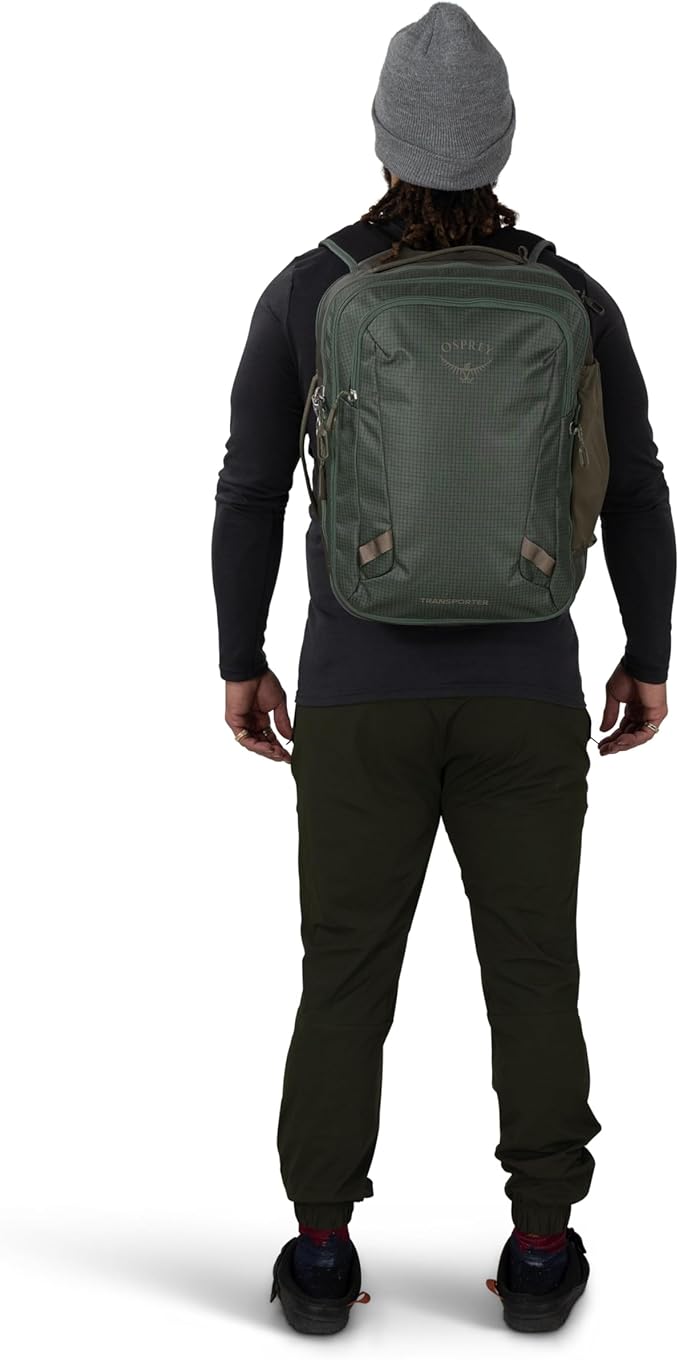Osprey Transporter 26+6 Travel Pack - Expandable Personal Item Backpack with Laptop Sleeve - Lightweight Daypack, Blue Flame