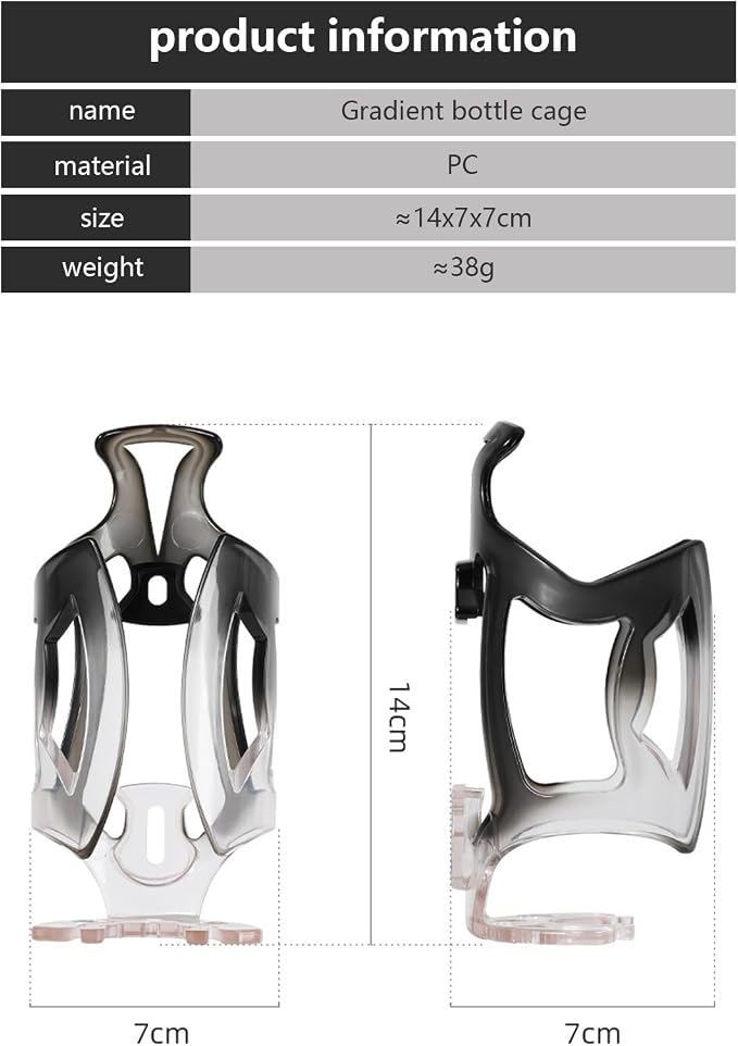 Bike Water Bottle Holder with 24 Oz Bottle, Durable Leak-Proof, BPA Free | Capacity Scale w/Pull Top Lid,Reusable Fit for Mountain/Road Cycling Accessories