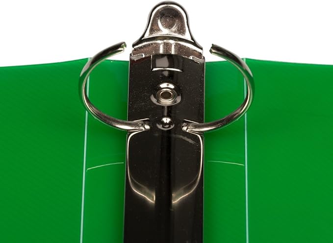 JAM PAPER Plastic 1.5 inch Binder - Green 3 Ring Binder - Sold Individually