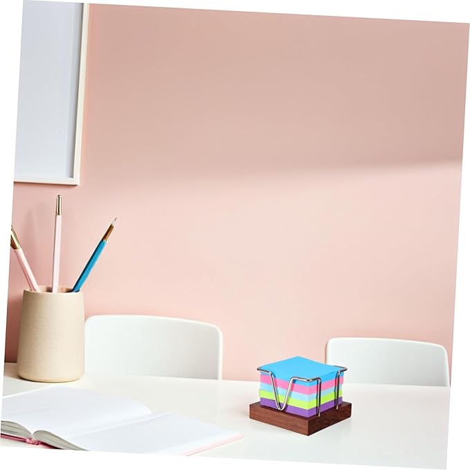 DOITOOL Note Pad Organizer Stylish Compact Note Papers Box for Desk Modern Minimalist School Supplies Storage Aesthetic Memo Holder for Office Home and School Decor