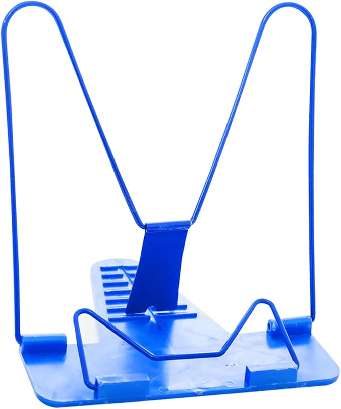 Artibetter 2PCS Adjustable Multi-Purpose Reading Book Shelf Blue Portable Lightweight Book Support Stand with - Smooth Surface Angle for Home Office Study Dorm Library