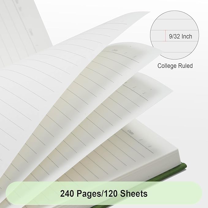 COMIX 3 Pack Lined Journals for Men Women, 240 Pages 5.6" x 8.3" Journaling Notebooks for Work & Note Taking, A5, College Ruled, Hardcover, Fits for Office School Home