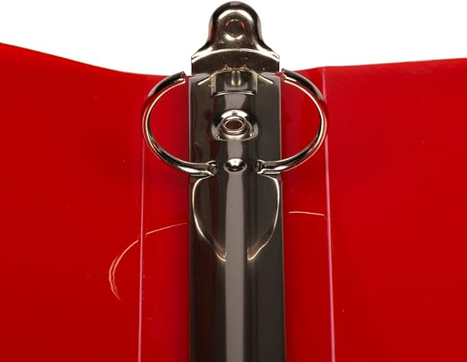 JAM PAPER Plastic 1 inch Binder - Red 3 Ring Binder - Sold Individually