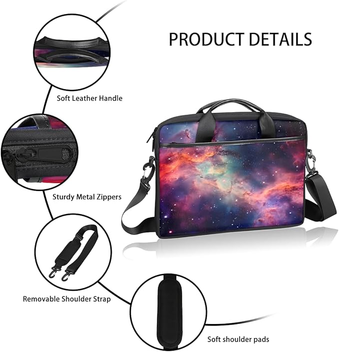 Galaxy Laptop Sleeve Case for 13-15 inch Computer Bag Protective Laptop Handle Bag for Women Men