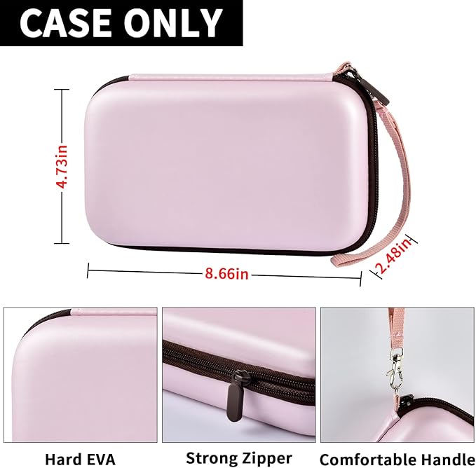 Case Compatible with Texas Instruments TI-Nspire CX II/TI Nspire CX/TI-NSPIRE CX-II T CAS/for TI-84 Plus/TI-83 Plus CE Color Graphing Calculator, Storage Holder-Pink (Box Only)