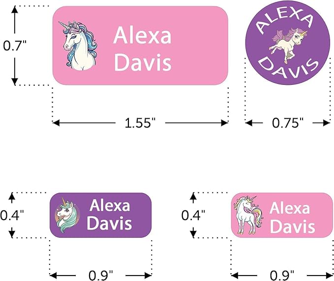 Waterproof Custom Name Stickers (135 Labels) - Personalized Daycare Labels for Clothing, Water Bottles, Lunch Boxes & School Supplies - Ideal for Camp & Daycare - No-Iron (ice Cream)