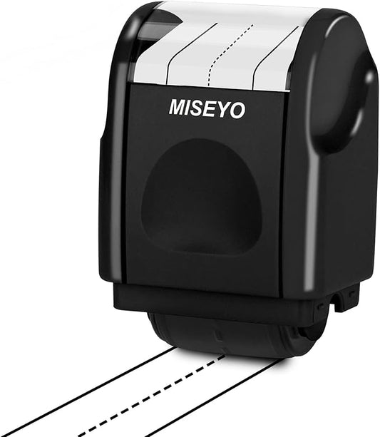 Miseyo Dashed Handwriting Lines Practice Roller Stamp,Self-Inking Line Rolling Stamps for Kids Writing - Black