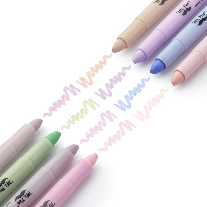 Mr. Pen- No Bleed Gel Highlighters, Morandi Colors, 8 Pack, Bible Highlighters and Pens No Bleed, Bible Markers for Study, Journaling, School Supplies and Accessories