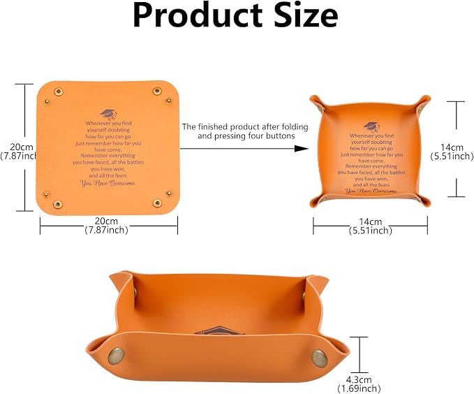 2026 Graduation Gifts for Him Her Gift for College Boys Girls Class of 2026 Gifts Bulk Graduation Gift for Men Son Best Stuff for High School Senior Night 2026 End of Year Christmas Leather Tray