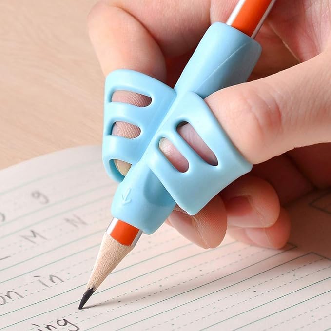 Pencil Grips, Pencil Grips for Kids Handwriting, Children Pen Writing Aid Grip Set Posture Correction Tool for Kids Preschoolers Children, Hollow Ventilation Design, 3 Pack