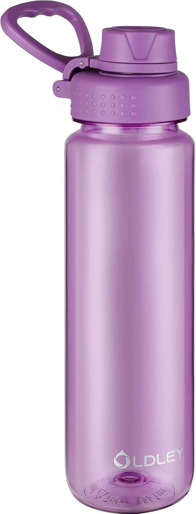 OLDLEY 32 oz Water Bottle, Sports Tritan Water Bottle with Carry Handle and Spout Lid, Leakproof & BPA Free Large Water Bottles for Home,Travel, School, Outdoors, Gym,Dark Purple