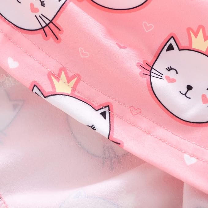 Popshion Girls Dresses Flutter Sleeve Swing Sundress Toddler Summer Clothes Kid Birthday Party Sleeveless Dress 1-8 Years Old