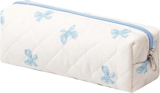 Pencil Case Pen Case Office College School Storage Bag Pouch Holder Box Organizer Makeup Pouch Cosmetic Bag Aesthetic Cute Pencil Case for Girls Boys Kids (W)