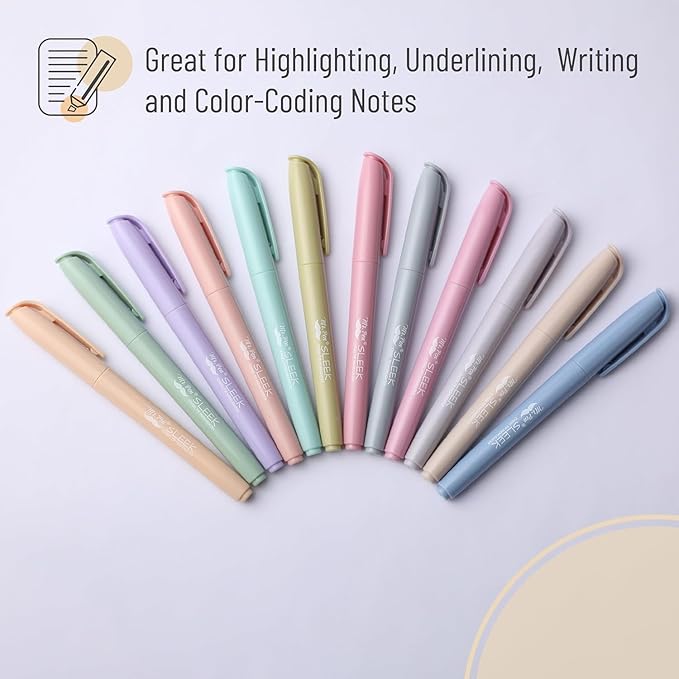 Mr. Pen- Highlighters, 12 Pack, Earthy Colors, Chisel Tip, Quick-Dry, Smear-Resistant, Odorless Highlighters for School, Office & Journaling