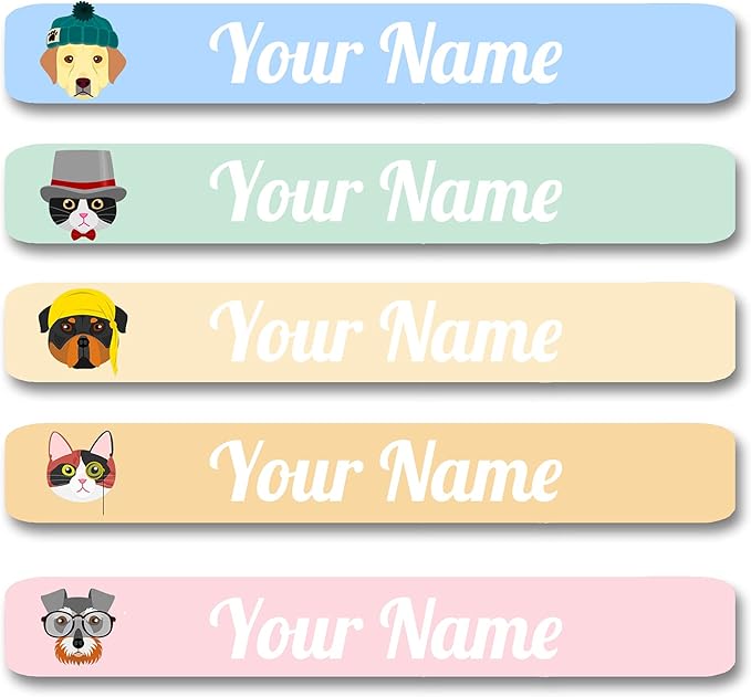 100 Pcs Personalized Labels for Kids School Supplies Waterproof, Custom Name Stickers Kids Labels for Travel, Daycare, Stationery