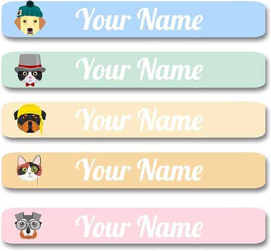 100 Pcs Personalized Labels for Kids School Supplies Waterproof, Custom Name Stickers Kids Labels for Travel, Daycare, Stationery
