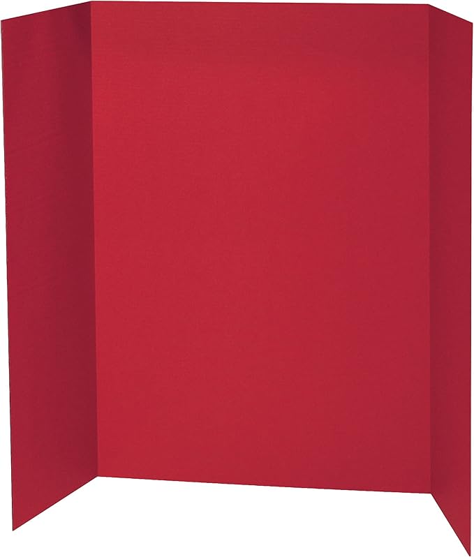 Pacon Presentation Boards P3770, Single Wall, 48" x 36", Red, 24 Count