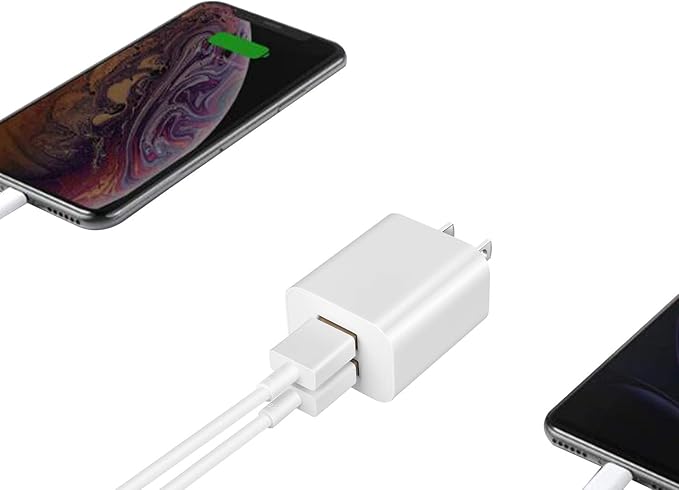 USB Wall Charger Block 2Pack Dual Port Cube Plug Power Charging Adapter Brick for Apple,for iPhone 16/17/Air/15/14/13/12/XS Max/XR/X/8/8 Plus/7/6,foriPad Mini/Air,for Samsung,for Kindle Fire,for LG