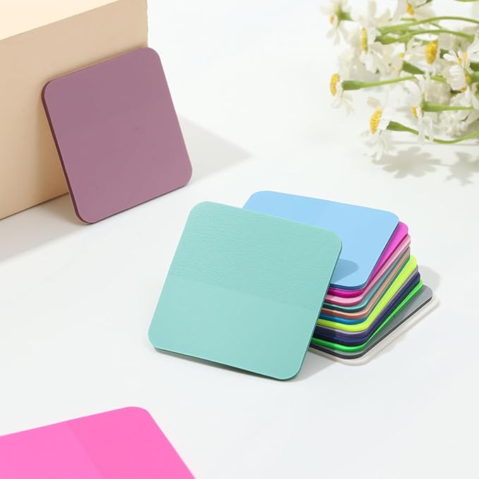 320PCS Transparent Sticky Notes - Colored Clear Sticky Note, Waterproof Translucent Color Memo Pad
