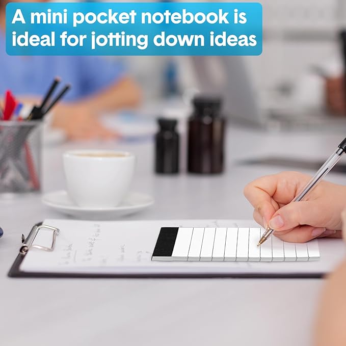PerKoop 100 Pack Small Notepads Refills 3 x 5 Inch Lined Memo Pads 30 Sheets Mini Legal Pads Pocket Notepads for Teacher Nurse Office School Supplies