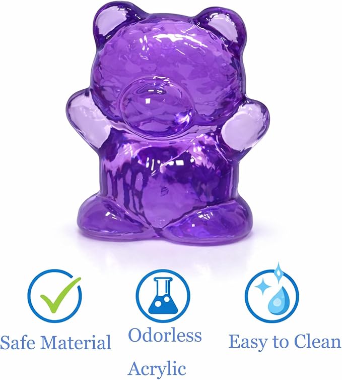 110 PCS Translucent Counting Bears with Storage Jar, Color Sorting Math Manipulatives for Toddlers 3+, Preschool & Kindergarten Learning Toys, Bear Counters