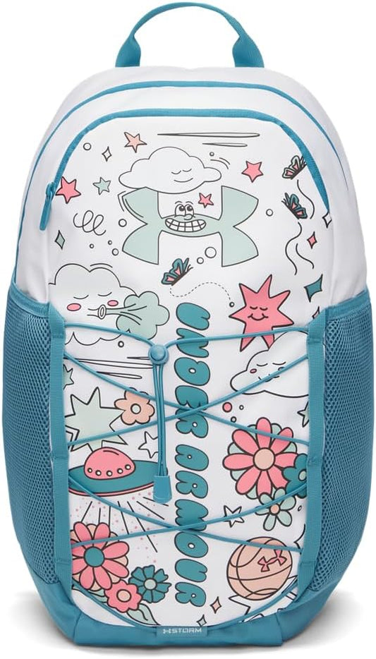 Under Armour Unisex Hustle Sport 6.0 Backpack, (101) White/Boundless Blue/Enamel Blue, One Size Fits Most