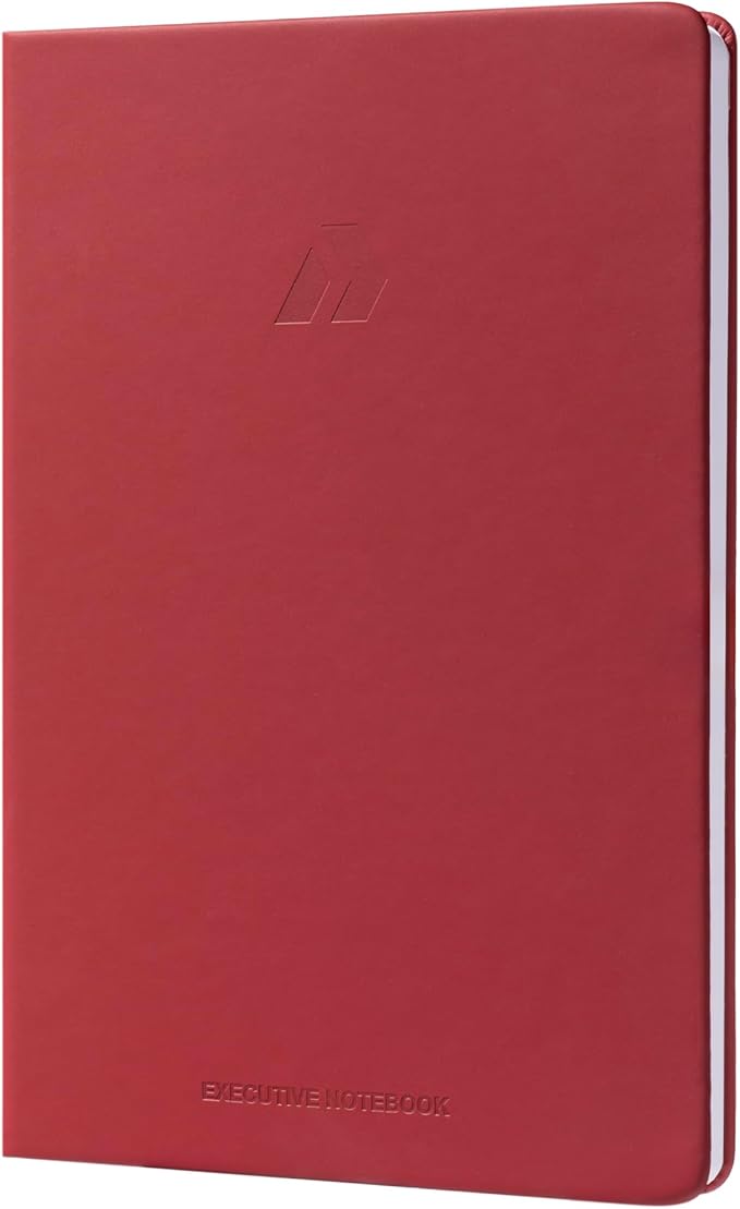 Nextnoid Hardcover Lined Notebook Journal - 120 GSM Thick Paper, Medium A5-160 Pages - Perfect For Writing, Journaling and Note-Taking (Burgundy, Ruled)