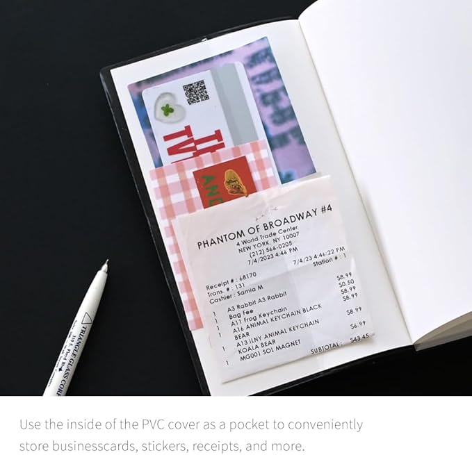 Monolike OrDinary Days PVC Handy Notebook, Butterfly - Exposed Binding, PVC cover, Academic, Journal, Diary, 160pages