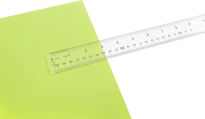 Westcott Acrylic Clear Ruler, Easy-to-Read Markings, Scratch-Resistant Design, Raised Beveled Edges, for Crafting, Office, Classroom, Back to School Supplies, 12-Inch