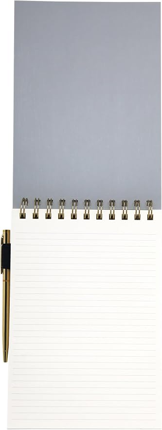 Eccolo Steno Notebook 120 Sheets Top Spiral Notebook with Gold Pen 6x8