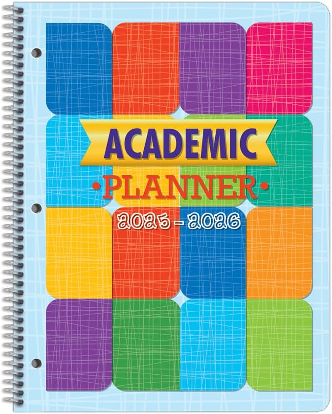 Dated Elementary Student Planner 2025-2026 Academic School Year, Large (8.5" by 11") Block Style Datebook with Imagine Cover