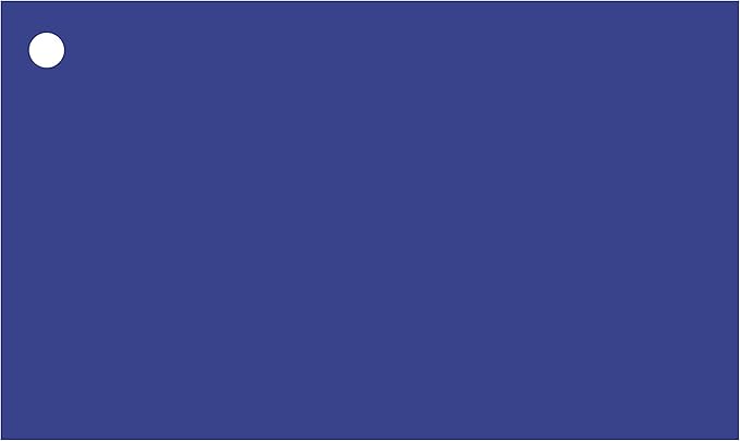 Colonial Cards: 150 Color Cardstock 3" x 5" Index Cards, Unruled with Corner 1-Hole Punched and 4 Binder Rings, Dark Blue