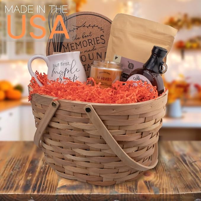 MagicWater Crinkle Cut Paper for Gift Baskets - 1LB - Orange - Perfect for Shredded Paper Filler, Basket Filler, Gift Boxes, Bridesmaid Gifts, Halloween Stuffers & More – Ideal for All Occasions