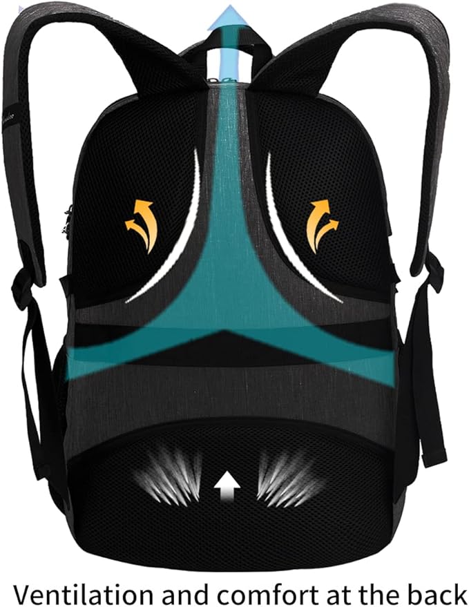 SHRRADOO Anti Theft Laptop Backpack Travel Backpacks with Combination Lock for Women Men College Backpack Computer Bag Fits 17 Inch Laptop,Sky Blue