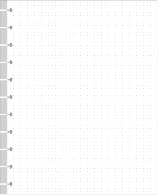A4 TUL Discbound Dotted Refill Paper, 11-Disc Dot Grid Filler Paper, 100Sheets / 200Pages, 100gsm White Paper, 8.5'' x 11''