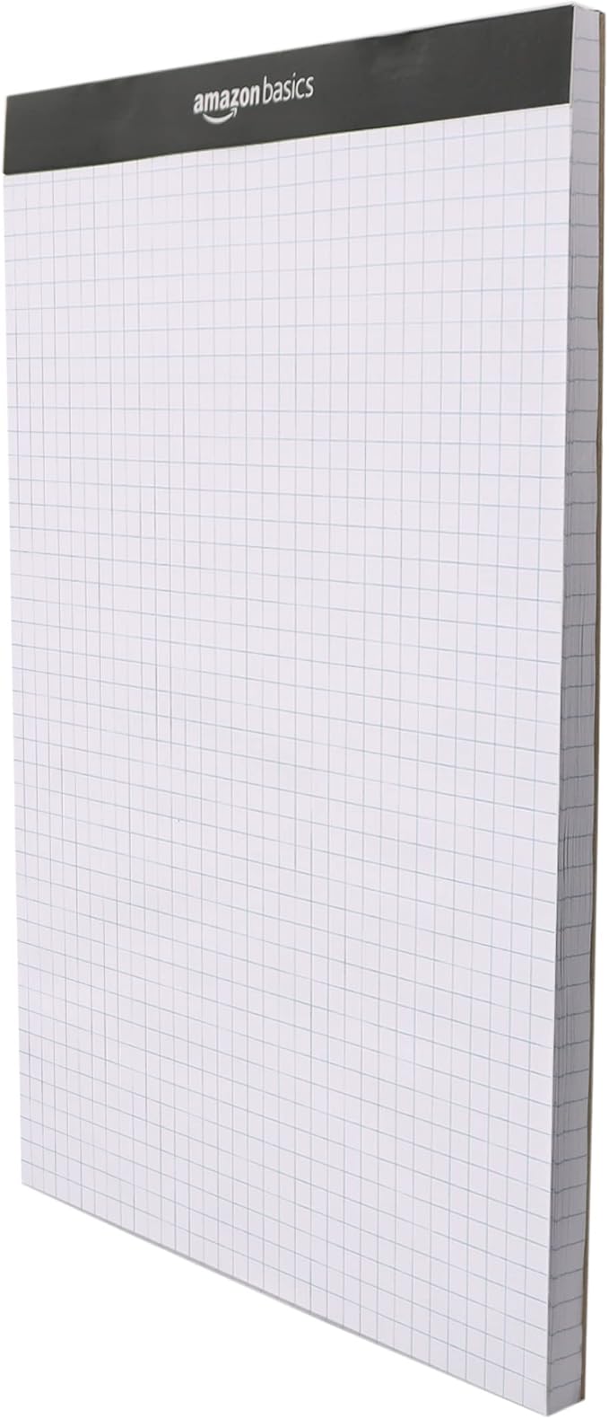 Amazon Basics Quad-Ruled Graph Paper Pad with Sturdy Back, Perforated, 8.5" x 11.75", White, 100 Sheets/Pad, 2-Pack