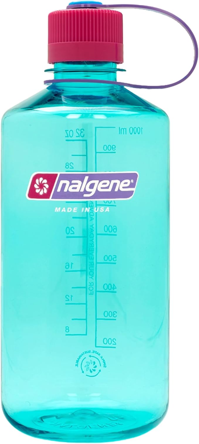 Nalgene 32 oz Narrow Mouth Water Bottle | BPA-Free, Durable & Leak Proof, Lightweight Bottle for Hiking, Gym & Travel, Surfer