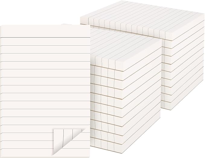 zmybcpack 20 Pack Lined Memo Pads 4”x6” Note Pads - 100 Sheets Each Lined Paper Notepad- Small Memo Scratch Pad Writing Pads(Double Sided Printed)