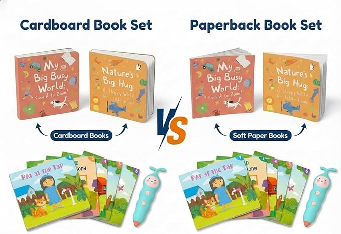 QuTZ Talking Pen Book Set, Learn to Read Sound Books, Learning Toys with 8 Tap to Read Books, 600+ Words & Fun Facts, 6 Phonics Story Books, 700+ Games, Educational Toy for Kids 3+ (Paperback Version)