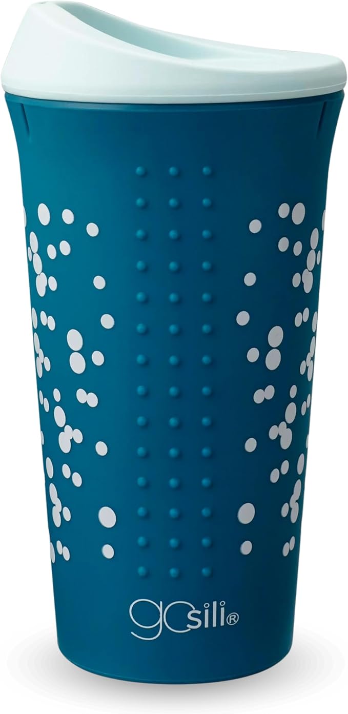 Printed Silicone Travel Mug - Confetti