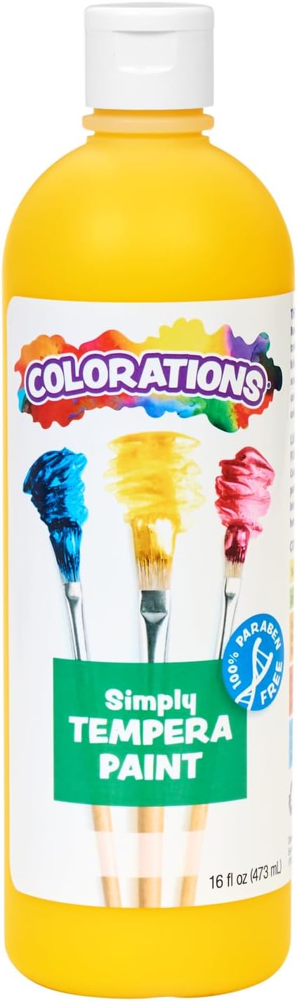 Colorations Paraben-Free Simply Tempera Paint 16 oz -Yellow