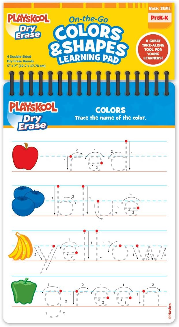 Bulk Write and Wipe Learning Boards Pre K Kindergarten - 24 Dry Erase Alphabet Numbers Handwriting Bundle Tracing Spiral Practice Boards 7"x5" | Playskool Classroom Supplies