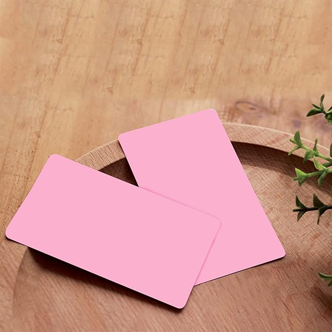 VANRA 300PCS Small Blank Index Cards 3.5x2 inches Note Cards Study Flash Cards, Word Message Gift DIY Cards Kraft Paper Tags (Pink, 300/Pack)